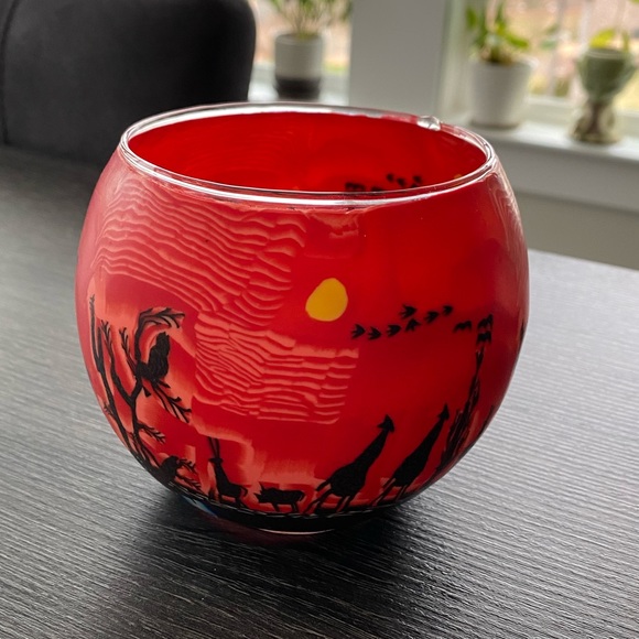 🔥5/$25 NIB South Africa Glowing Glass Votive or Tea Light Candle Holder Handmade - Picture 4 of 16